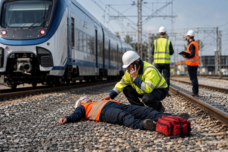 Accident ferroviaire au travail